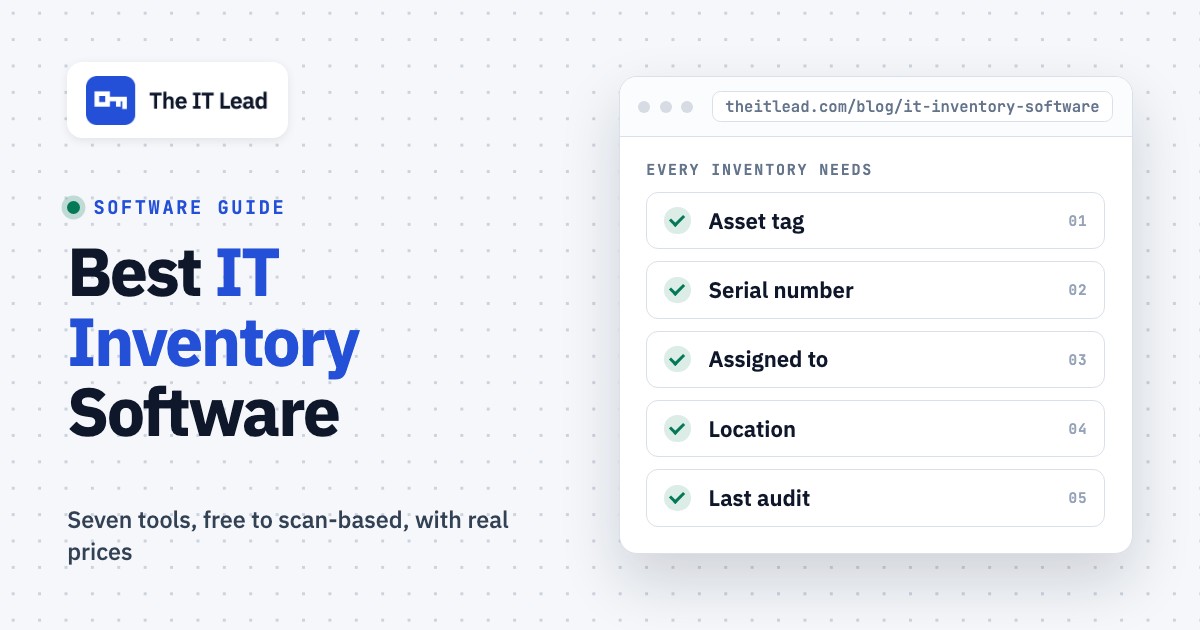 Best IT Inventory Software for Small IT Teams