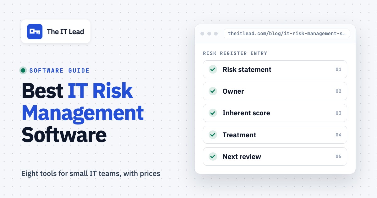 Best IT Risk Management Software for Small IT Teams, featured image