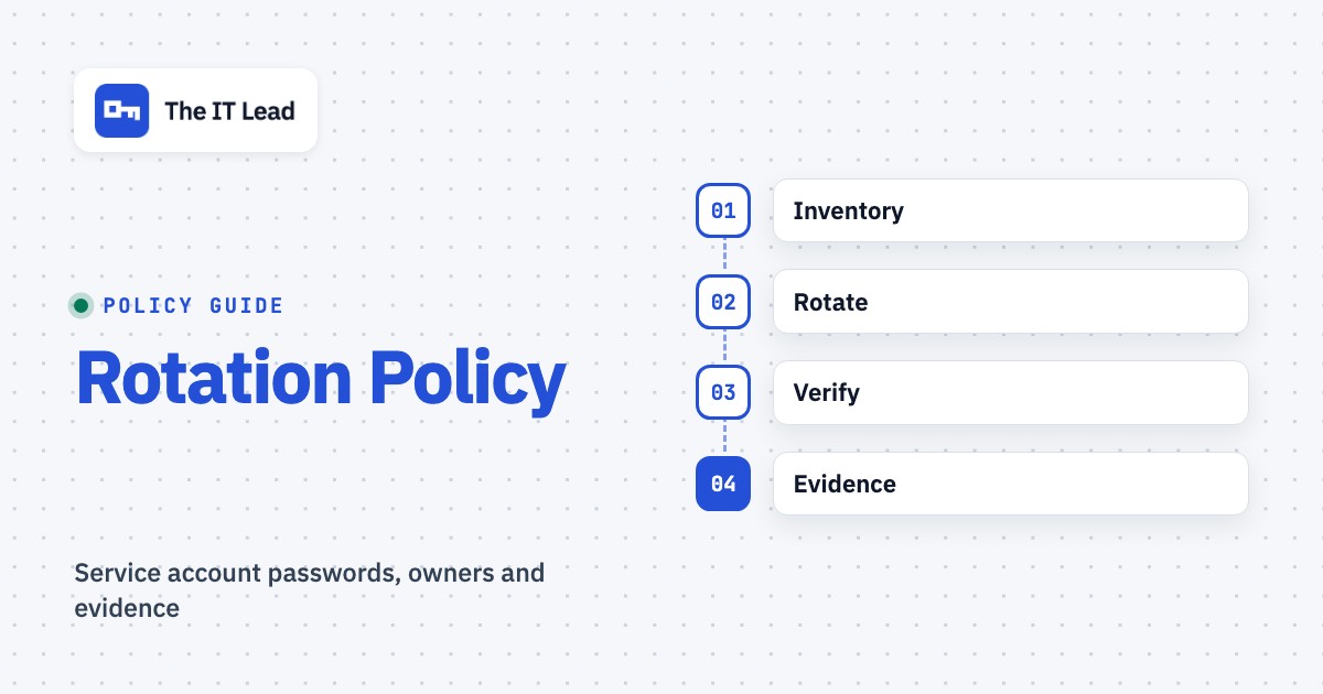 Service Account Password Rotation Policy: Template and Runbook, featured image