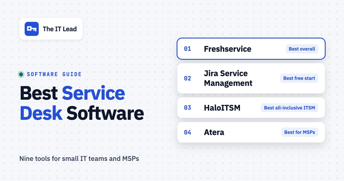 Best Service Desk Software for Small IT Teams
